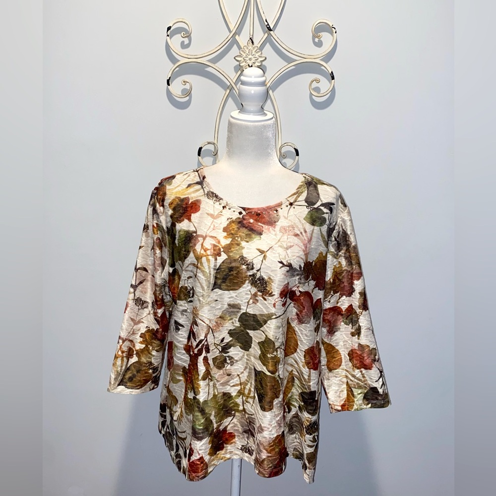 Alfred Dunner 3/4 Sleeve Top - XL